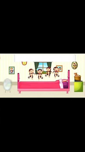 NO MORE MONKEY'S JUMPING ON THE BED | 5 LITTLE MONKEY'S| ANIMATED CARTOON #animatedcartoon