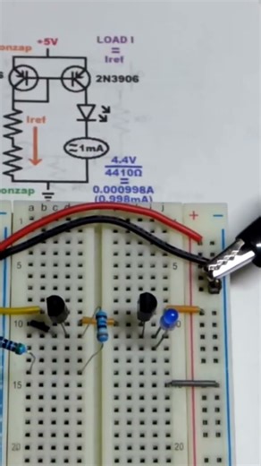 Closer Look At Current Mirror PNP BJT Circuit #transistor #powersource #circuit