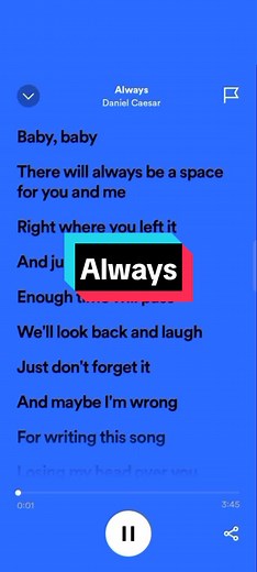 Always by Daniel Caesar - Full Song Lyrics and Karaoke