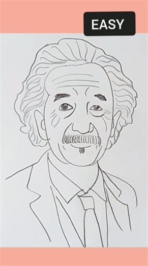 EASY Albert Einstein drawing