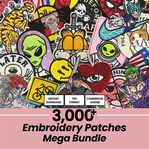 300k Mega Patch Embroidery Designs: Mega Bundle (digital Download) - Etsy