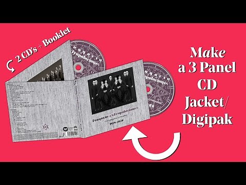 DIY how to make a 3 panel cd jacket/digipak - easy to do (2 cd's and a booklet 0r 3 cd's)