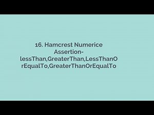 16. Hamcrest Numeric Assertion lessThan,GreaterThan, API Automation, API Automation Playlist