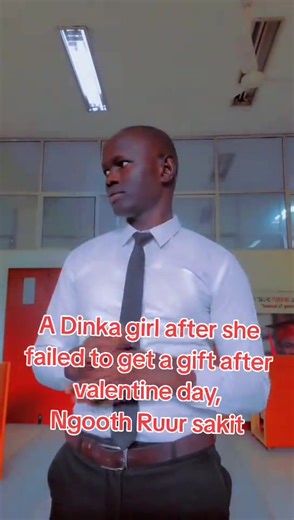 Dinka Girl's Flower Dilemma: A Humorous Moment