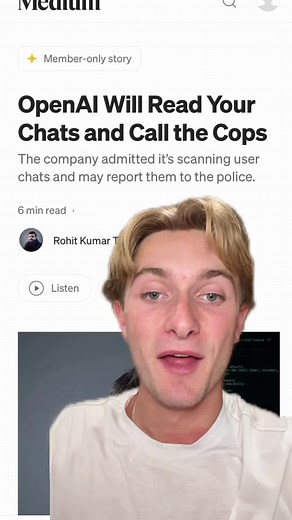ChatGPT is reading your conversations and sending them to the police 😳 Don't freak out—here's how to protect your data in 30 seconds: 1 Go to Settings → Data Controls Turn off all three options under