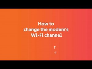 Technicolor DGA0122 - How to change your modem's Wi-Fi channel