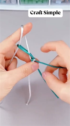 How to tie a bracelet with 2-simple strings #craft #diy #bracelet | Craft Simple | Facebook