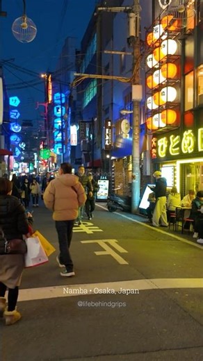 Relaxing Osaka Night Walk in Namba District | Japan Street Ambience #shorts 🌃 #shorts
