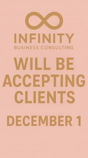 Follow @infinitybusinessconsult Infinity Business Consulting will officially be accepting new clients starting December 1st. If you’re ready to elevate your business, streamline your operations, and scale with strategy—your next level begins here. ✨ Limited spots available. 📩 DM to join the waitlist. ⸻ #InfinityBusinessConsulting #BusinessConsultant #BusinessGrowth #ScalingYourBusiness #EntrepreneurSupport #SmallBusinessStrategy #BusinessSolutions #ConsultingServices #BusinessCoach #BlushAndGol