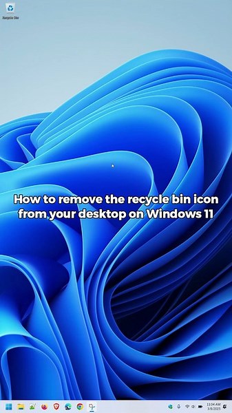 How to remove the recycle bin from your desktop on Windows 11