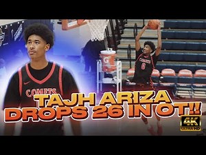 5 star Tahj Ariza drops 26 points in a overtime dub!!!| Full Game Highlights|
