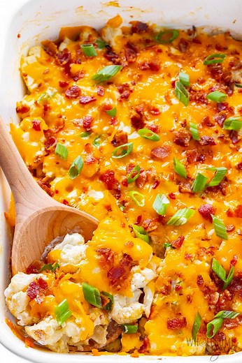 Honestly, this cauliflower casserole gives a loaded baked potato a serious run for its money. It’s super cheesy and easy to throw together with just a few simple ingredients. I make it for everything—weeknight dinners, potlucks, holidays... it works for any occasion! Recipe: https://www.wholesomeyum.com/recipes/easy-cheesy-loaded-cauliflower-casserole-recipe/ #wholesomeyum #healthyrecipes #wholesomeyumrecipes #easyrecipes #easyketorecipe #recipeoftheday #ketomadeeasy | Wholesome Yum - Easy Healt