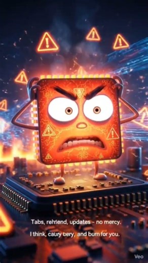 Your CPU Isn’t Slow — It’s Fighting for Its Life 🔥#brain #laptop #motherboard #viral #chatgpt #video