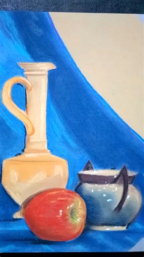 Still life drawing with soft pastel 🥰🥰 #shorts