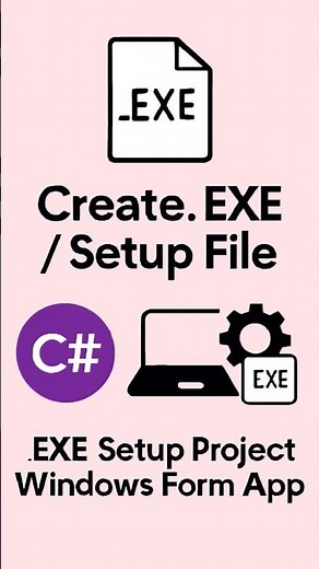Create .EXE & Setup File for a C# Windows Forms App #shorts