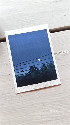 Blue sky painting tutorial with gouache✨🖌️#gouachepainting #gouacheart#skypainting#easyart #artreels