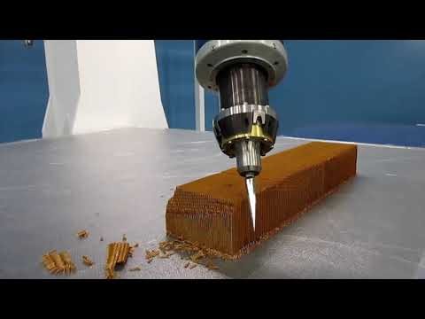 6 осевая обработка арамидных сот на станке X Cut Space