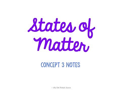 Unit 6 Matter Concept 3 Notes