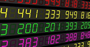 Download Stock Market Tickers. Blue-Orange and Red-Green. Digital animation of Stock Market prices passing by. Lateral view. for free