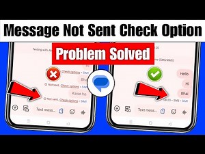 How To Solve Message Not Sent Problem in Android | Message Not Sent Check Options Problem