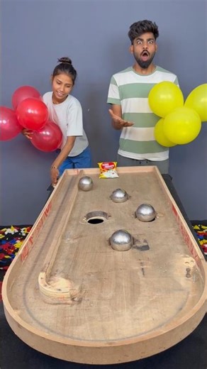 Sister vs Brother Best Roll The Ball and Pop Balloon Challenge part 195 #shorts #challenge