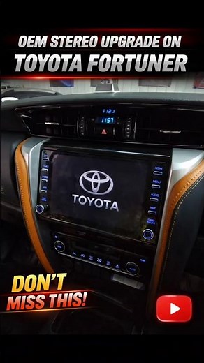 Toyota Fortuner OEM Stereo Upgrade | 100% Factory Look 😍