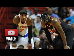 2014.02.27 - LeBron James vs Carmelo Anthony Battle Highlights - Heat vs Knicks