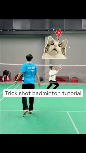 Trick shot badminton tutorial.#badminton #badmintontraining #badmintonlovers