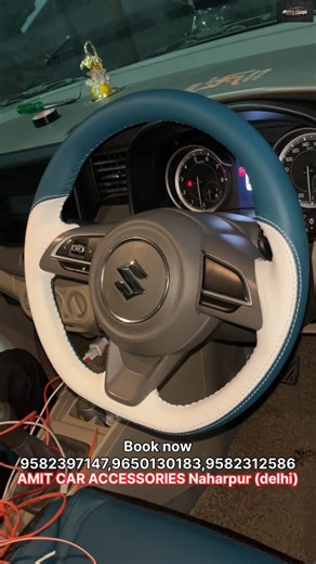 CAR OEM STERING WHEEL COVER INSTALLATION #CARACCESSORIES #CARSEATCOVER #automobile #luxury #delhi