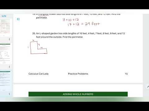 Perimeter Practice Problems: Rectangles, Triangles, and L-Shaped Figures