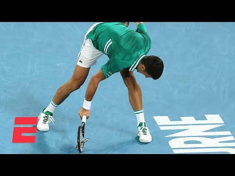 Novak Djokovic smashes racket in 4-set win vs. Alexander Zverev | 2021 Australian Open Highlights