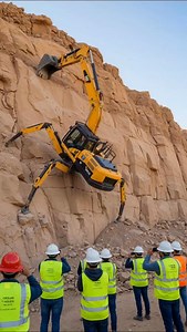 484 reactions · 61 shares | ️ Excavator Climbing Like a Spider! Description: Ever seen a spider excavator? 勞 This machine climbs walls and rocks like it’s alive!  Engineering meets spider power ️ #Tech #Machines #tkcrobotics ##trending #explore #technology #foryoupage #reels | Tkc Futurex | Facebook