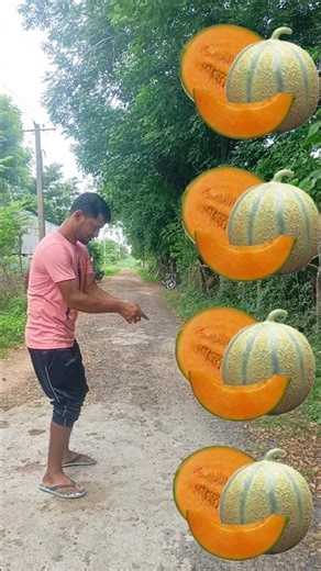 watermelon to tractor JCB roller truck #shorts vfx