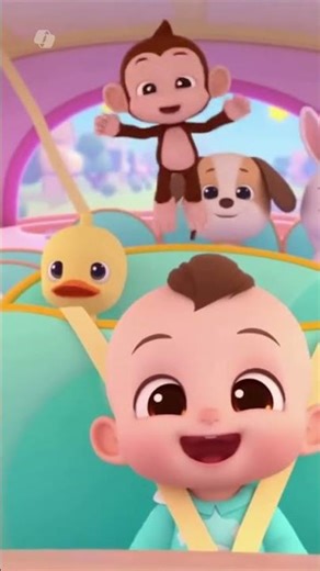 Uh-Oh! Monkey on Bibo’s Bus 🚌🐒😂 | Nursery Rhymes #shorts