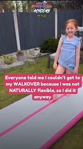 NOT NATURALLY FLEXIBLE? Neeve thought the same. And yes — it took her a little longer to get her walkover… But she got there 💪 Not just flipping over somehow… She gained beautiful technique. As a coach, I don’t believe my job is just to say “Keep going!” or “Believe in yourself!” (even though I do say that too 😅). My job is to give your child the right drills, the right exercises, and the right support — so they actually get more flexible, stronger, and more confident. That smile when they fee