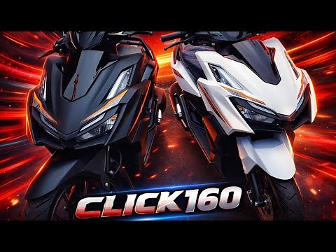 2026 New Honda Click 160 in Matted Pearl White and Gunpowder Black #Click160 #HondaClick160 #click