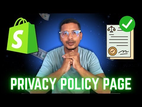 How to Add Privacy Policy Page to my Shopify Website