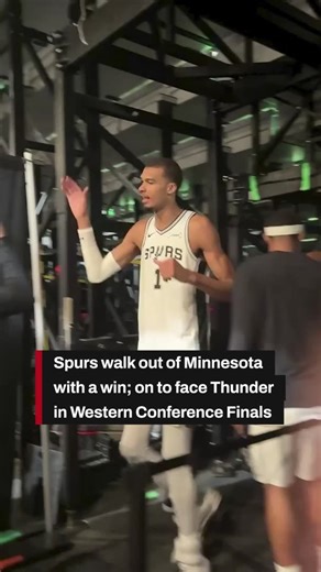 The Spurs are headed to the Western Conference finals for the first time since 2017 after closing out the Timberwolves in dominant fashion Friday night, setting up a highly anticipated matchup with the Oklahoma City Thunder.More from Minneapolis: https://t.co/CuorrbJW76