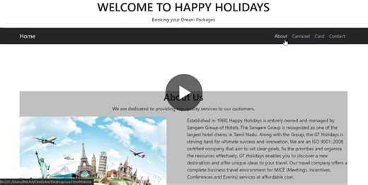 Every expert was once a beginner — and today I’m proud to share my very first web development project. I built a Travel Booking landing page using HTML, CSS, and Bootstrap, carousel, destination… | Sushmitha balaji