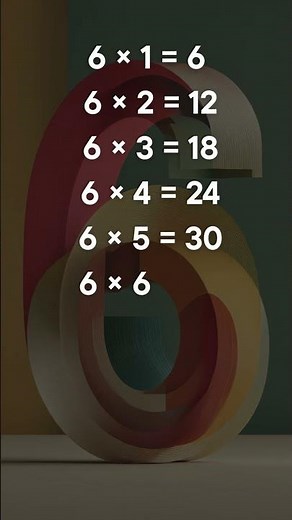 La table de multiplication de 6 | Apprendre facilement