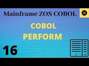 Perform Statements in Cobol - Mainframe COBOL Tutorial - Part 16 #COBOL