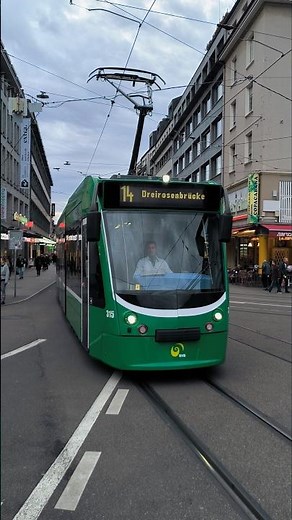 BASEL | Beautiful green city tram 🚊 - 4K #trams