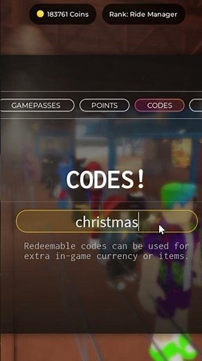 Christmas 2025 Code|Código Coaster Operator (Roblox)|#roblox #coasteroperator #coasterstudios#games
