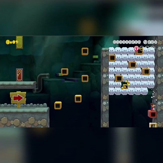 Cave labyrinth by joshdabosh #shorts 🍄Super Mario Maker 2 Switch No Commentary #drw