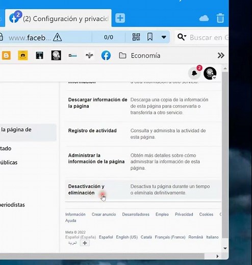Cómo desactivar una página de Facebook temporalmente
