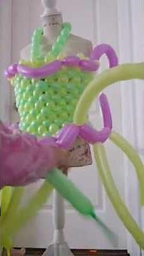 Balloon dress #tutorial #weaving #balloon twisting #neon #sempertex