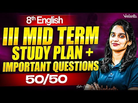 8th English | Study Plan + Important Questions | 3rd Mid Term Exam | Asha Ma'am #tnstateboard