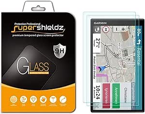 Supershieldz (2 Pack) Designed for Garmin DriveSmart 61/65 / 71/76 Tempered Glass Screen Protector, Anti Scratch, Bubble Free