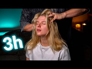 ASMR Sleep Aid (3HR) | Head Scratches & Gentle Skin Triggers | Pure Relaxation (No Talking)