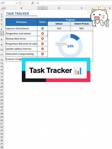 Task Tracker Excel #exceltips #exceltricks #excel #trik #tips